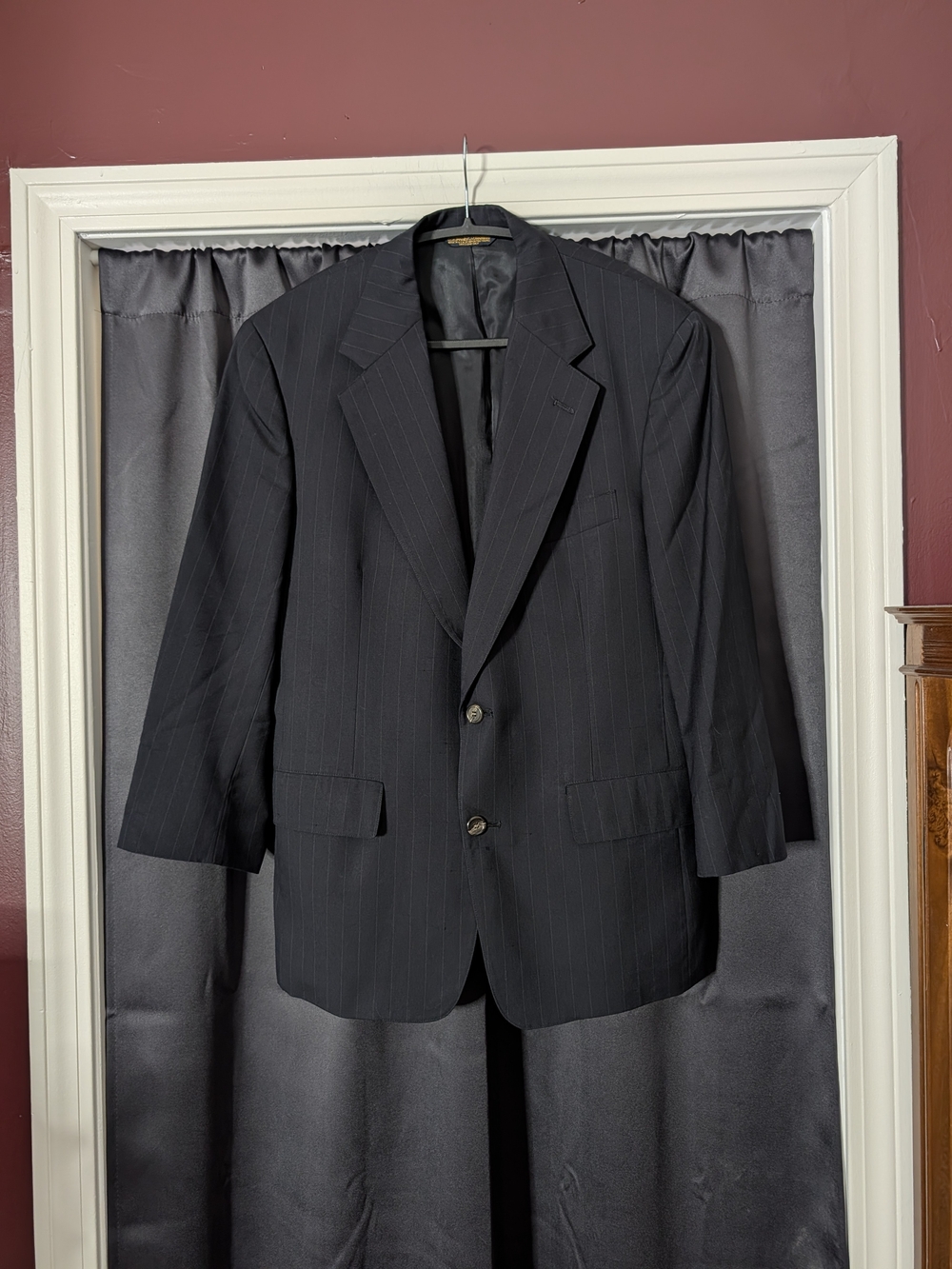 Brooks Brothers Vintage Made In USA Navy Pinstripe Blazer Jacket 39S